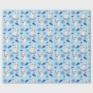 Süße Baby-Eisbären-Muster-Wrap-Papier Geschenkpapier