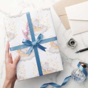 Süße Baby-Elefanten-Baby-Shower-Party Geschenkpapier