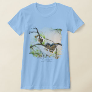Süße Baby-Eulen - Great Horned Owls Fotografie T-Shirt