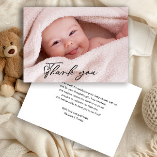 Süße Baby-Foto-Dankeskarten Dankeskarte