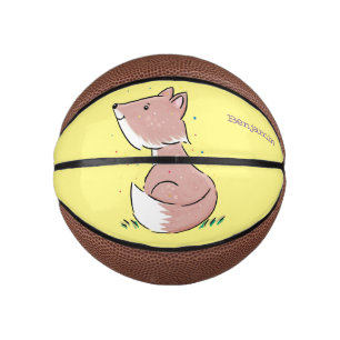 Süße Baby-Fuchs Cartoon-Illustration Mini Basketball
