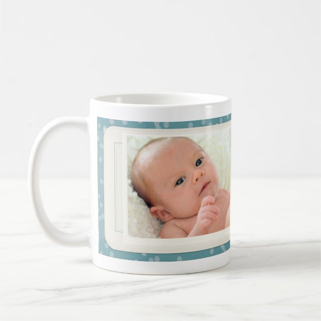 Süße Baby-Geburts-Mitteilungs-Tasse Kaffeetasse (Links)