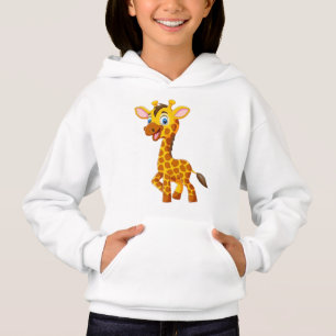 Süße Baby-Giraffe lächelt Cartoon-35280 Hoodie