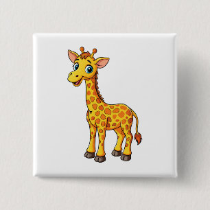 Süße Baby-Giraffen-Cartoon-35281 Button
