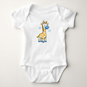 Süße Baby-Giraffen-Cartoon-Illustration Baby Strampler
