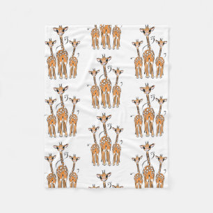 Süße Baby-Giraffen, Safari-Tiere Fleecedecke