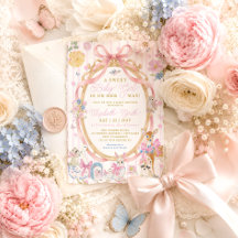 Süße Baby Girl Whimsical Tiere Baby Shower