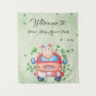 Süße Baby-Lamm-Baby-Party-Tapete Wandteppich