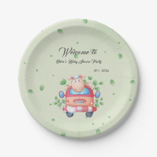 Süße Baby-Lamm-Baby-Party-Teller aus Papier Pappteller