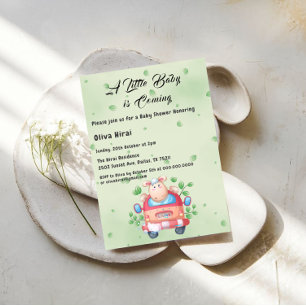 Süße Baby-Lamm-Baby-Shower-Einladung Einladung