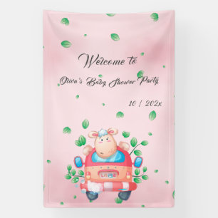 Süße Baby-Lamm-Baby-Shower-Flagge Banner