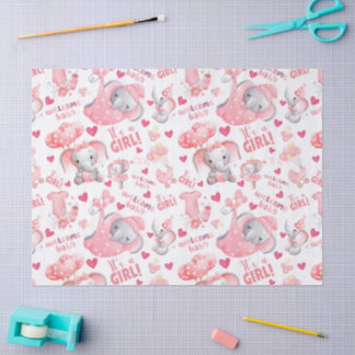 Süße Baby-Mädchen-Baby-Party & Geschenk für neugeb Seidenpapier