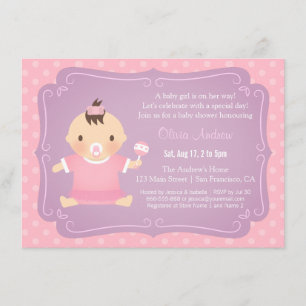 Süße Baby Mädchen Tutu Baby Shower Einladungen