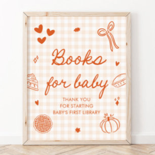Süße Baby-Party-Bücher für das Baby-Spiel zum Herb Poster