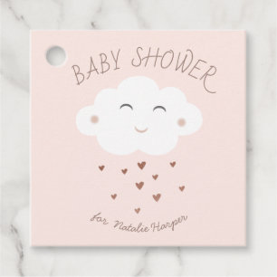 Süße Baby-Party mit Wolken-Motiv Geschenkanhänger