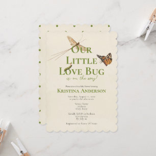 Süße Baby Shower für unser kleines Liebeskäferchen Einladung