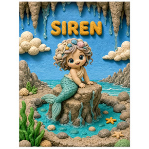 Süße Baby-Sirene, Mythisch Postkarte