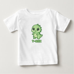 Süße Baby-T-Rex-Dinosaurier-Chibi-Illustration Baby T-shirt