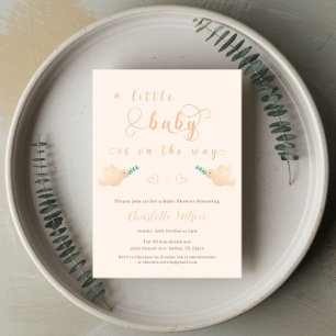 Süße Baby-Tauben-Baby-Shower-Einladung Einladung
