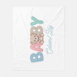 Süße Baby-Typografie – kleine Hand, großer Traum Fleecedecke