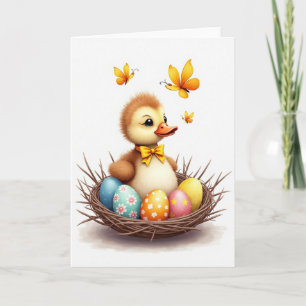 Süße Baby-Vogel-Nest-Ei-Karte Karte