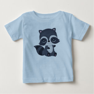 Süße Baby-Waschbär-Zeichentrickfigur Baby T-shirt