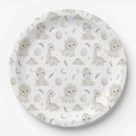 Süße Baby-Wasserfarbe-Dinosaurier-Party-Papiertell Pappteller