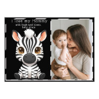Süße Baby-Zebra-Kunst, Name des Kindes und Nachric
