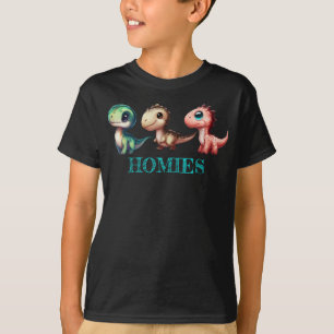 Süße Babydinosaurier-Illustration T-Shirt