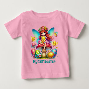 Süße Babymädchen Fee erstes Ostern  Baby T-shirt