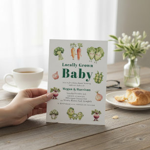 Süße Babyparty-Einladung mit QR-Code zur Anmeldung Einladung