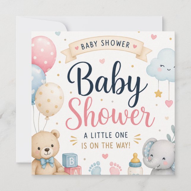 Süße Babyparty-Feier (Vorderseite)