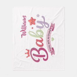 Süße Babyschrift-Typografie – Du bist so geliebt Fleecedecke