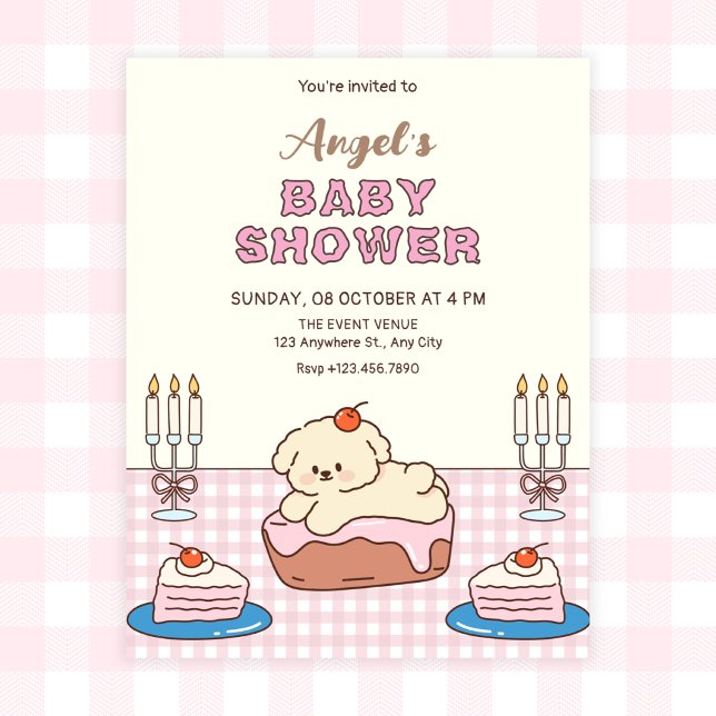 Süße Babyshower-Torte Einladung (Von Creator hochgeladen)