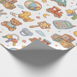 Süße Babyspielzeug-Muster-Design Geschenkpapier