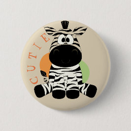 Süsse-Babyzebra-Knopf Button