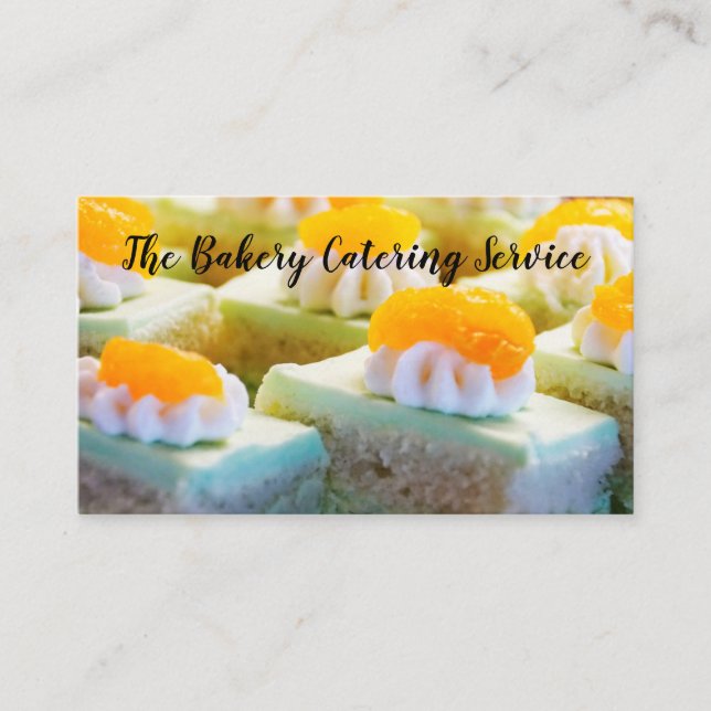 Süße Bäckerei-Catering-Dienstleistungen Visitenkarte (Vorderseite)