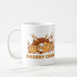 Süße Bäckerei-Crew Cartoon-Köche Back-Team-Geschen Kaffeetasse