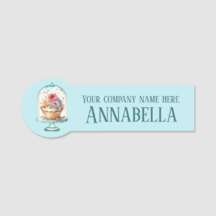 Süße Bäckerei-Cupcake-Name-Mitarbeiter Namensschild