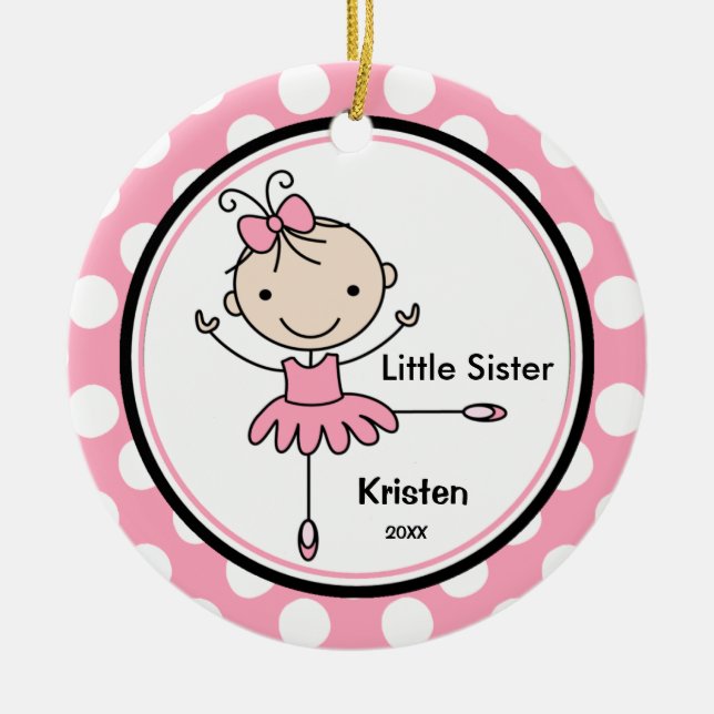 Süße Ballerina-kleine Keramik Ornament (Vorne)