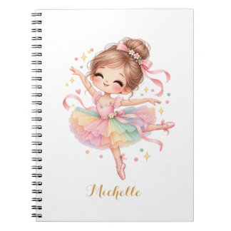 Süße Ballerina Prinzessin Personalisiert Notizblock