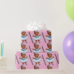 süße Balletttänzerin Lebkuchen Mädchen Geschenkpapier