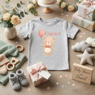 Süße Ballon-Fliege-Tier-Kleinkind-Namens-Shirt Baby T-shirt