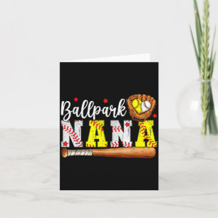 Süße Ballpark-Oma Softball-Oma Baseball-Oma Karte