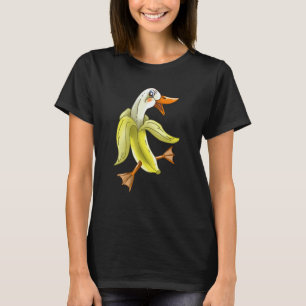 Süße Banane Ente Vegetarischer Fan Lustiger Vegane T-Shirt