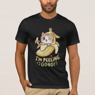 Süße Bananenkatze - Ich schäle gut lustiges Katzen T-Shirt
