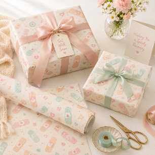Süße Bandagenliebe Gute Besserung  Geschenkpapier