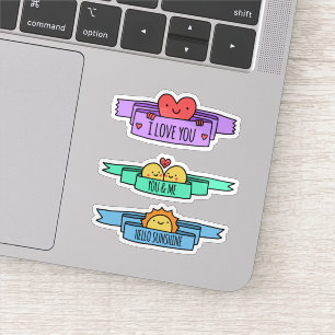 Süße Bänder Sticker-Set Aufkleber