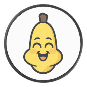Süße Banini-Banane Kawaii-Charakter-Kunst Eishockey Puck