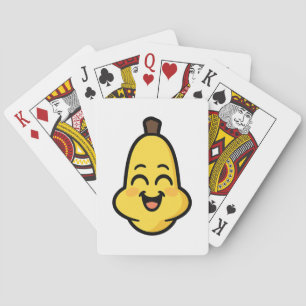 Süße Banini-Banane Kawaii-Charakter-Kunst Spielkarten